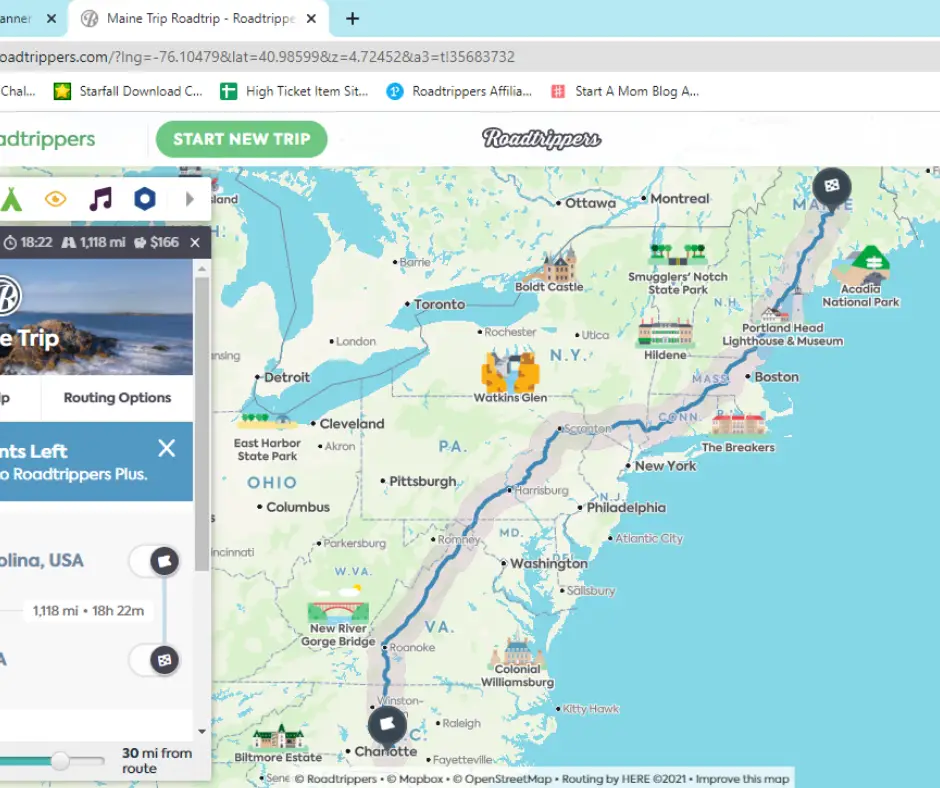 RoadTrippers Route Planner